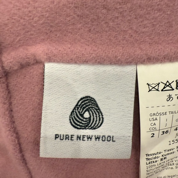 S’ Max Mara 100% Wool Coat Women’s Pink Belted USA 2/I 36 - Picture 10 of 10